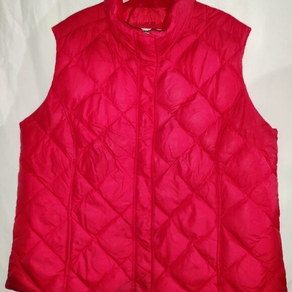Eddie Bauer Men's Size: 2X Premium Quality 700-Fill Goose Down Puffer Vest - Red - Picture 1 of 9